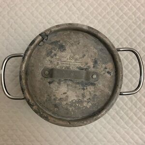 VINTAGE COMMERCIAL ALUMINUM COOKWARE COMPANY  POT W/LID TOLEDO, OHIO USA  3.5 QT